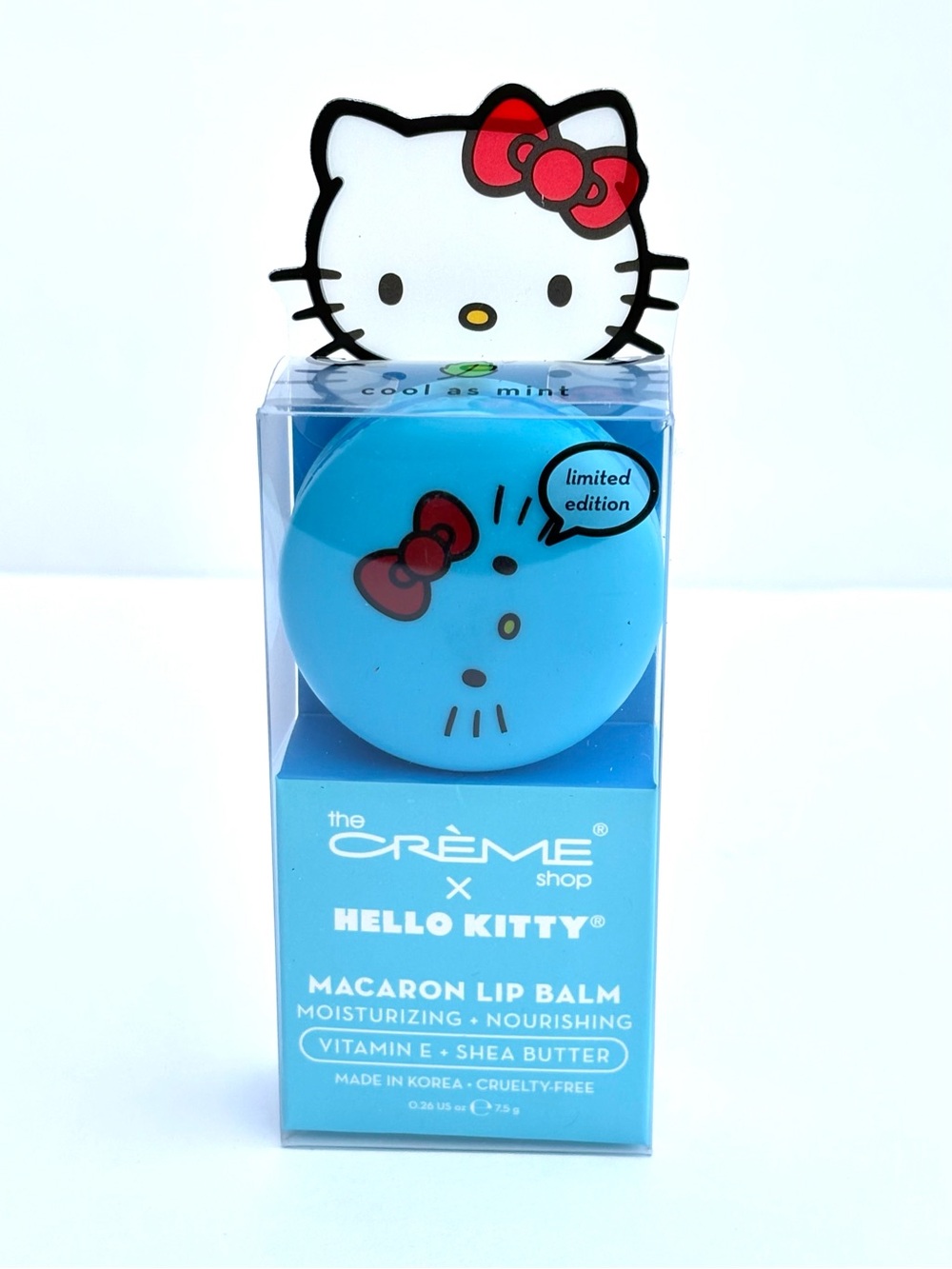 The Crème Shop x Hello Kitty Macaron Lip Balm Cool Mint Set of 2 New - Picture 4 of 5